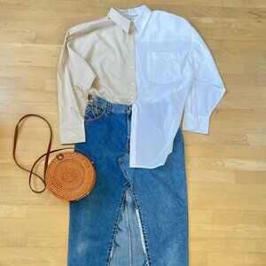 "Furst of a kind" denim maxi skirt - Size M